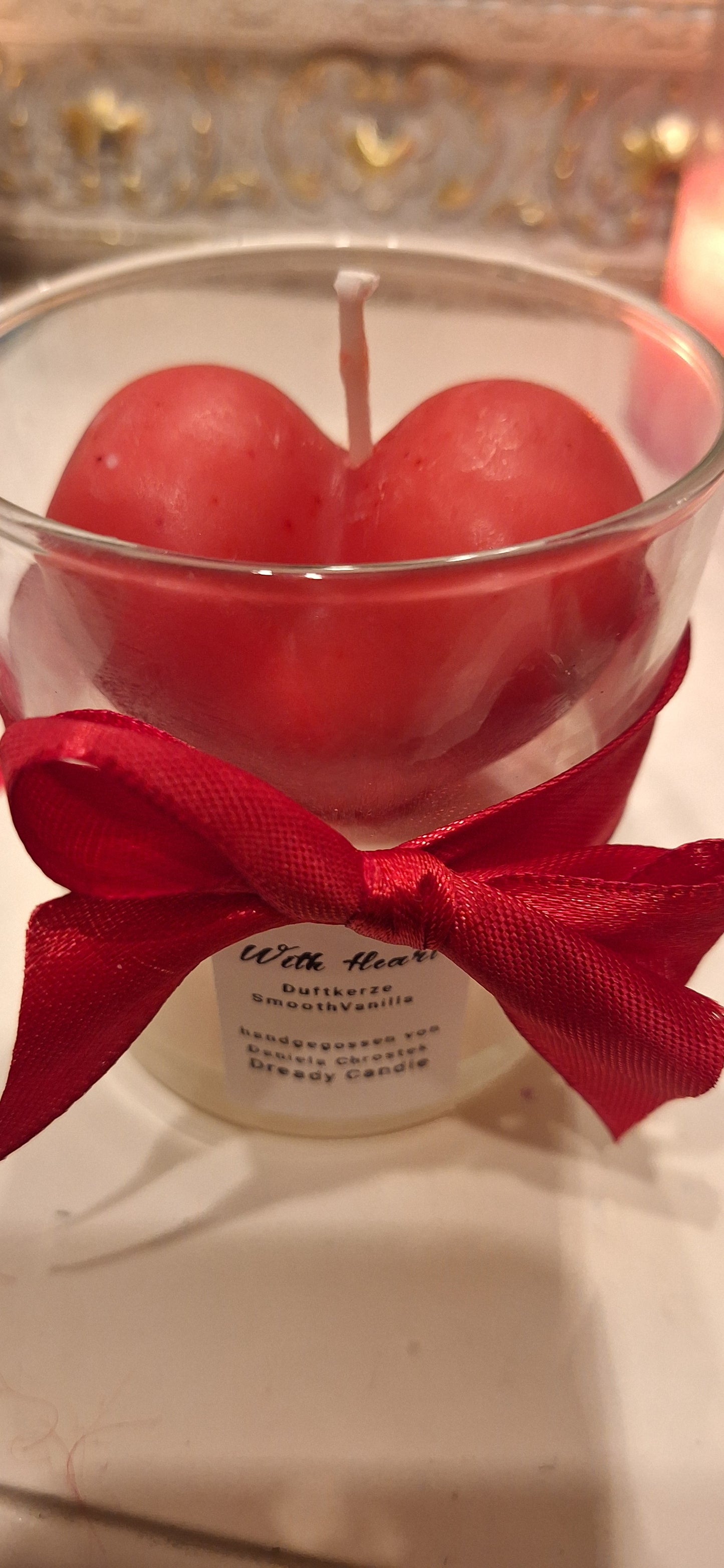 With Heart – Vanille-Duftkerze im Glas