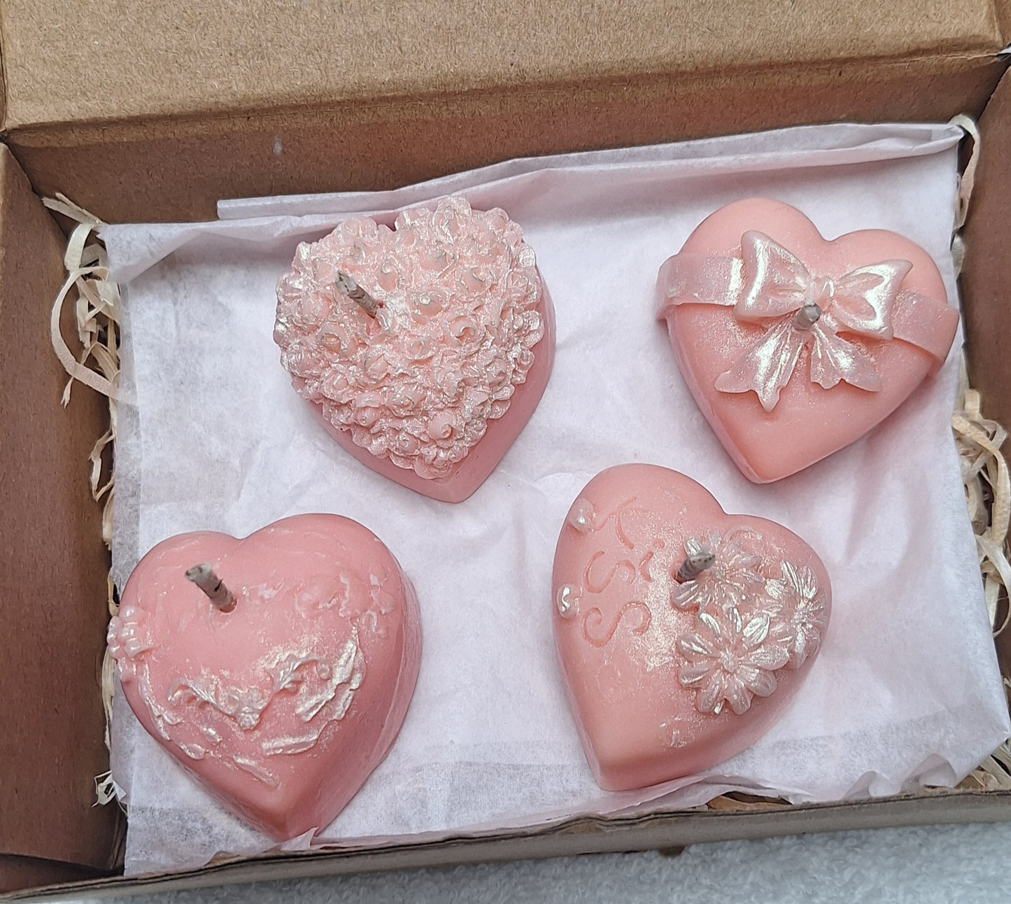 Valentin-Mini-Herz-Pralinen (4er-Set)